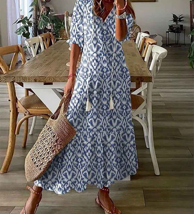 Michaela - Abito Boho con Copertura per Pancia