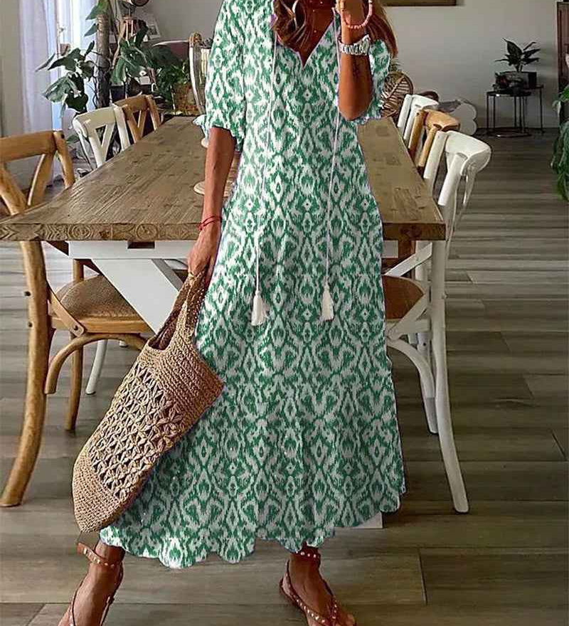 Michaela - Abito Boho con Copertura per Pancia