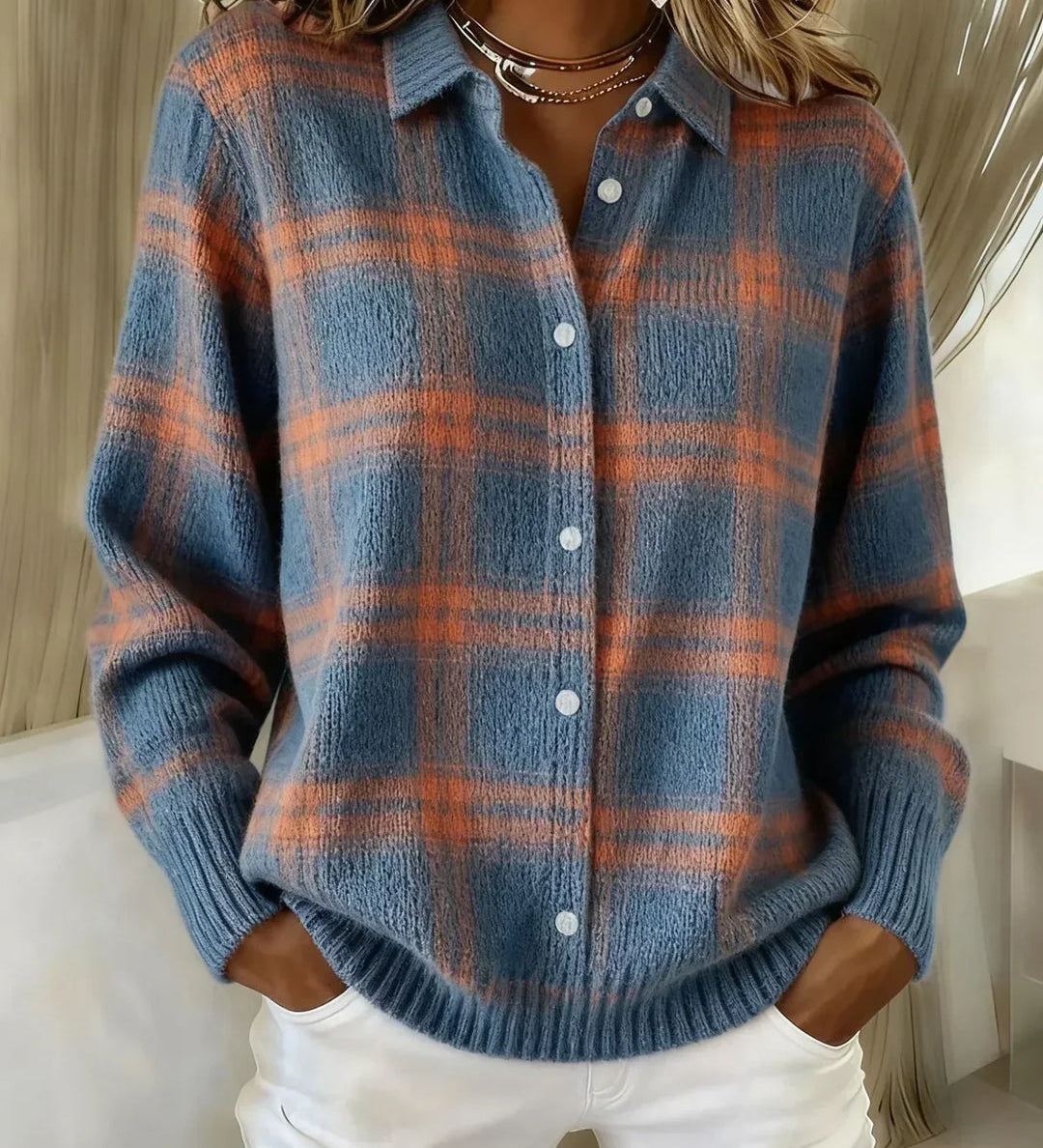 Fiammetta | Cardigan in Maglia a Quadri
