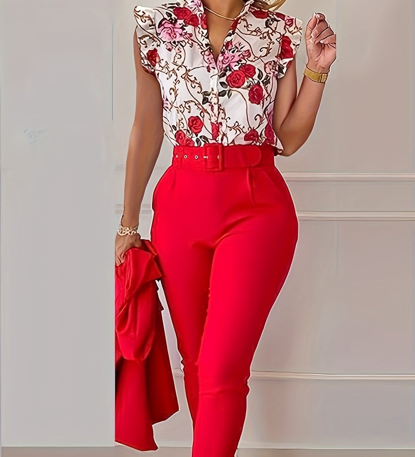 Florabel - Set Elegante con Maniche a Volant