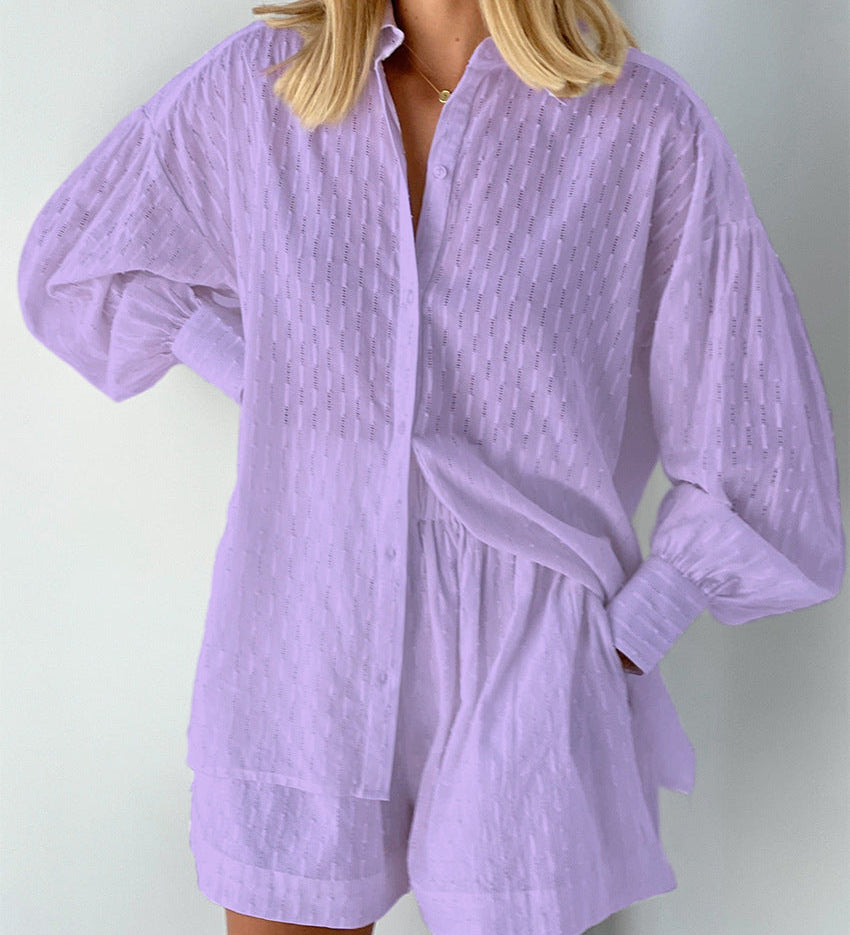 Elizabeth - Set di Blusa e Pantaloni Corti Leggeri