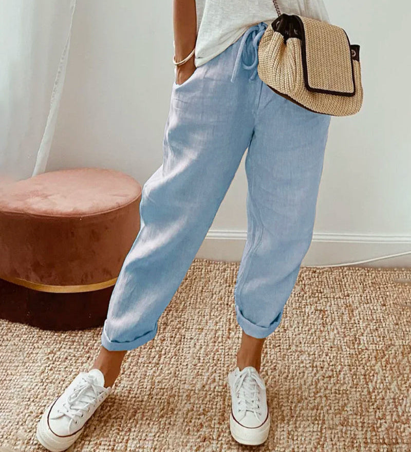 Elegante Pantalone Comodo Fluido