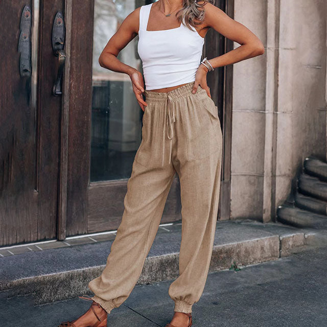 Kaeli – Pantaloni Jogging Eleganti con Corda