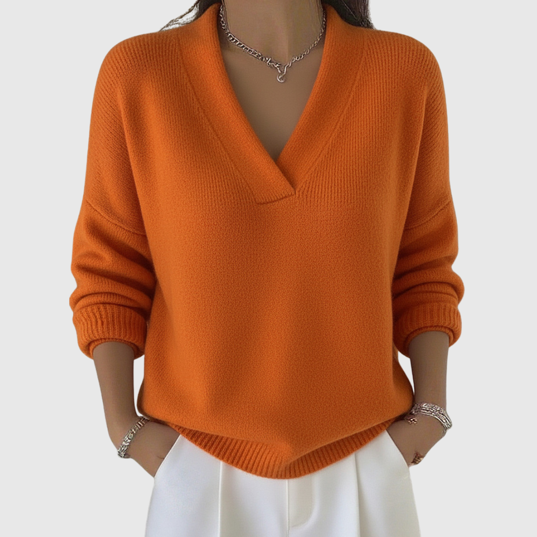 Faye | Maglione V-collo Morbido in Fit Relaxed