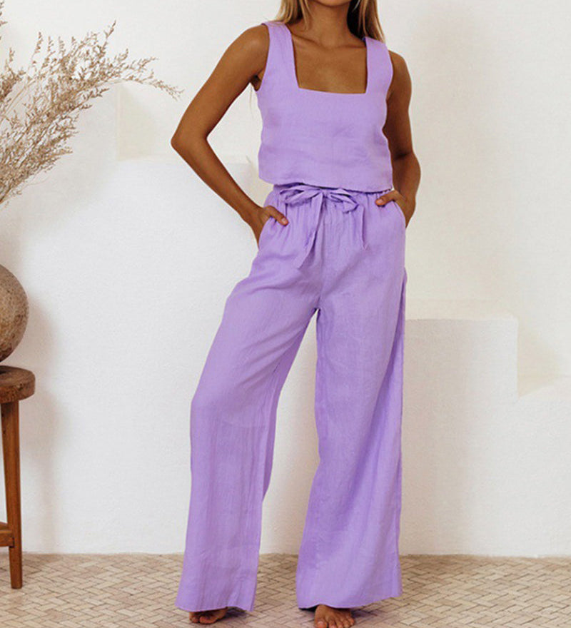 Megan - Top Minimalista e Pantaloni Svasati