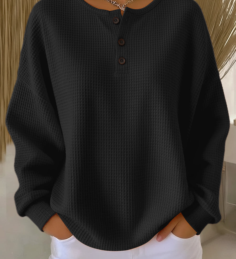 Miranda | Felpa Henley Goffrata