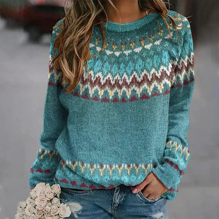 Regina | Maglione con Motivo Retro Wave