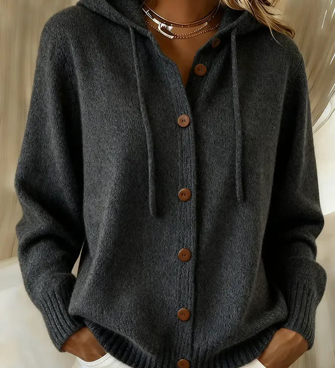 Bettina | Cardigan con Cappuccio e Bottoni