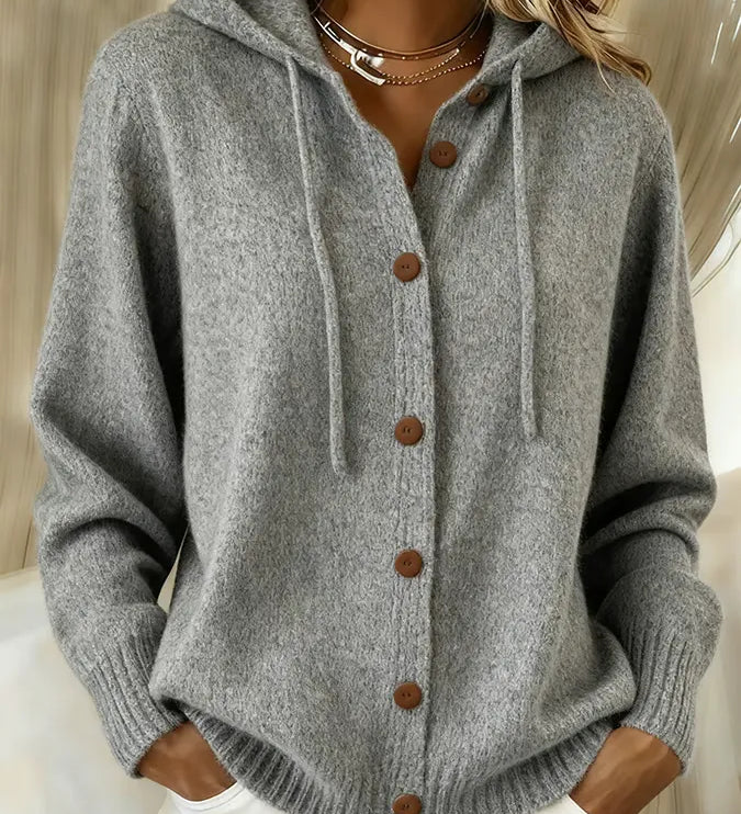 Bettina | Cardigan con Cappuccio e Bottoni