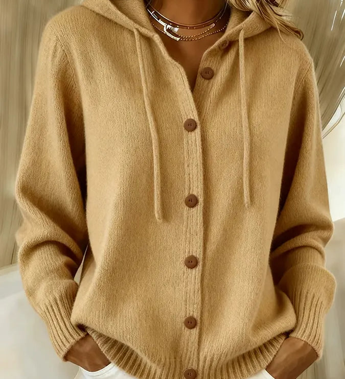 Bettina | Cardigan con Cappuccio e Bottoni