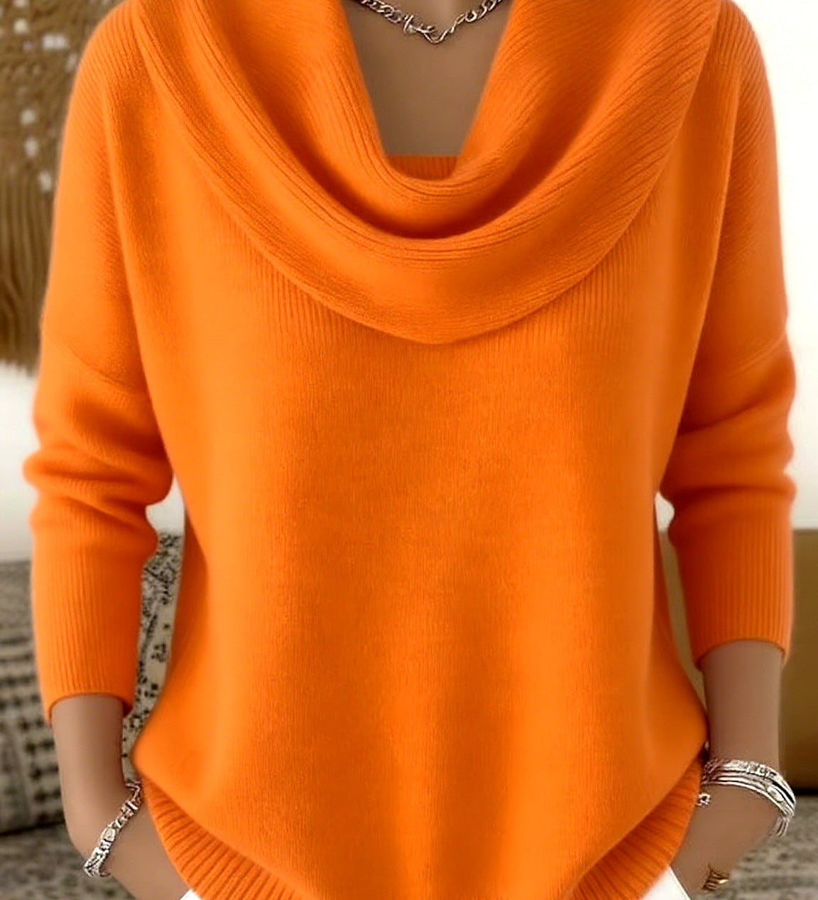 Iole | Maglione con Collo Drappeggiato
