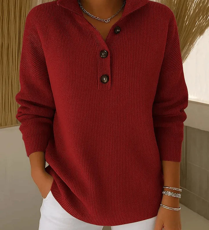 Amalia | Maglione Polo con Scollo a V