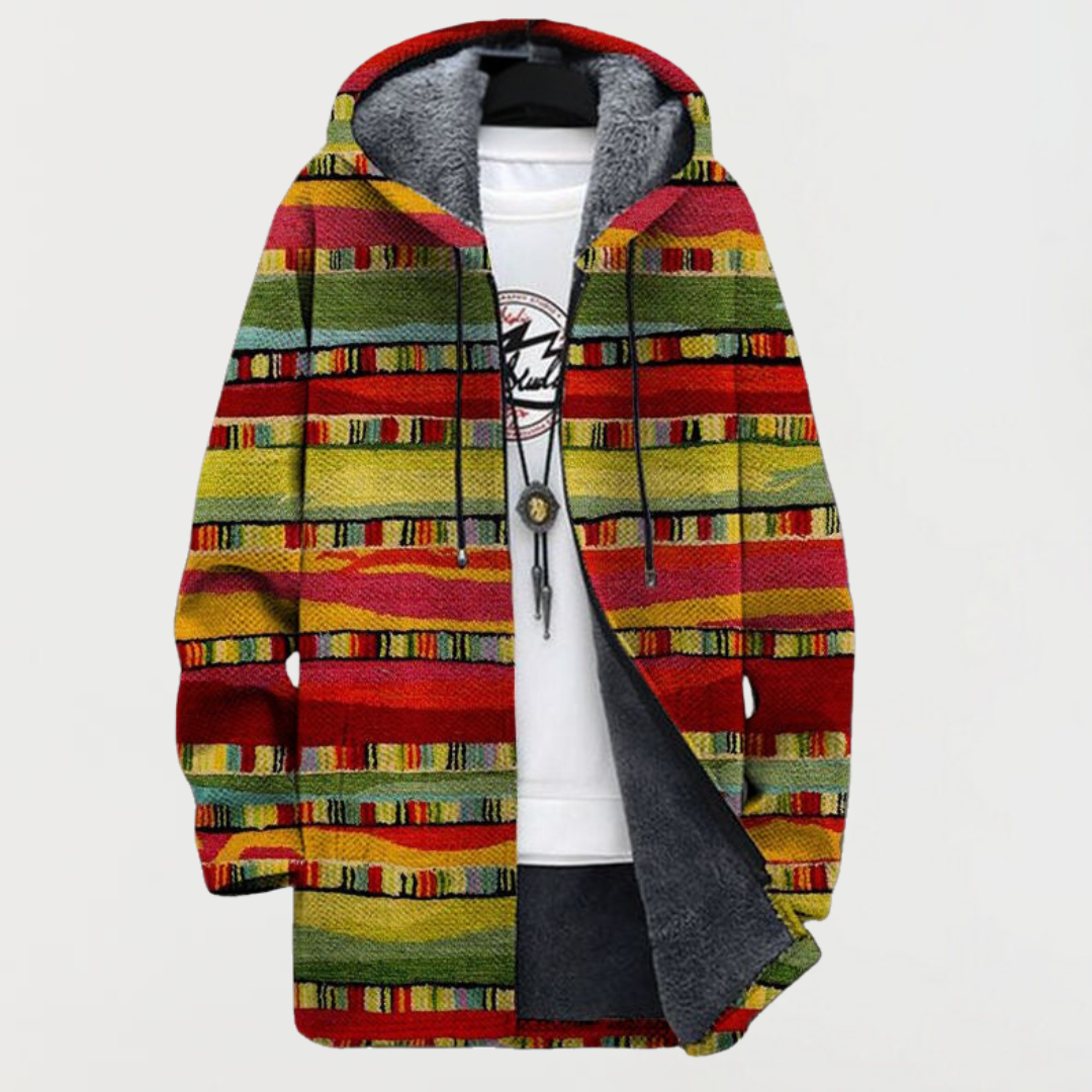 Xanthe - Cappotto a Strisce Etno