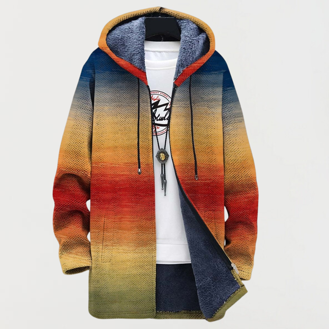 Caoimhe - Cappotto con Stampa a Gradiente di Sole