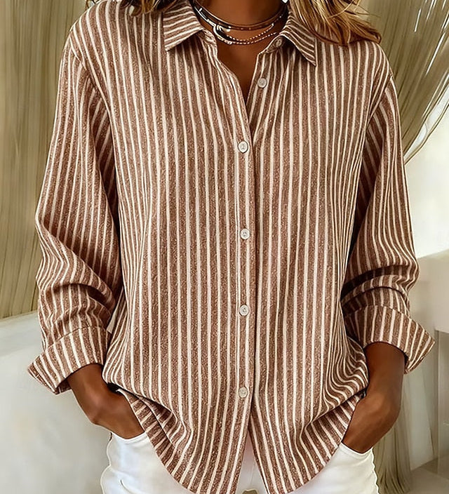 Ginevra | Camicia a Righe con Bottoni