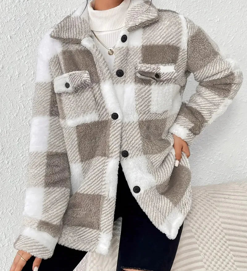 Martin | Elegante Giacca Fleece a Quadri
