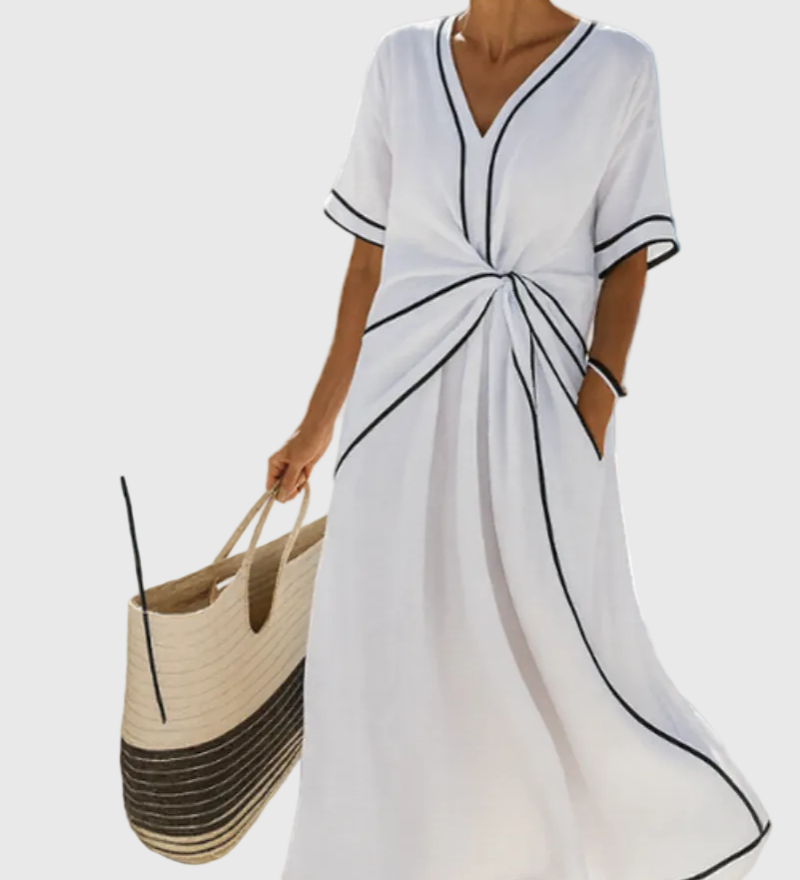 Helena | Maxi Abito Drappeggiato Laterale