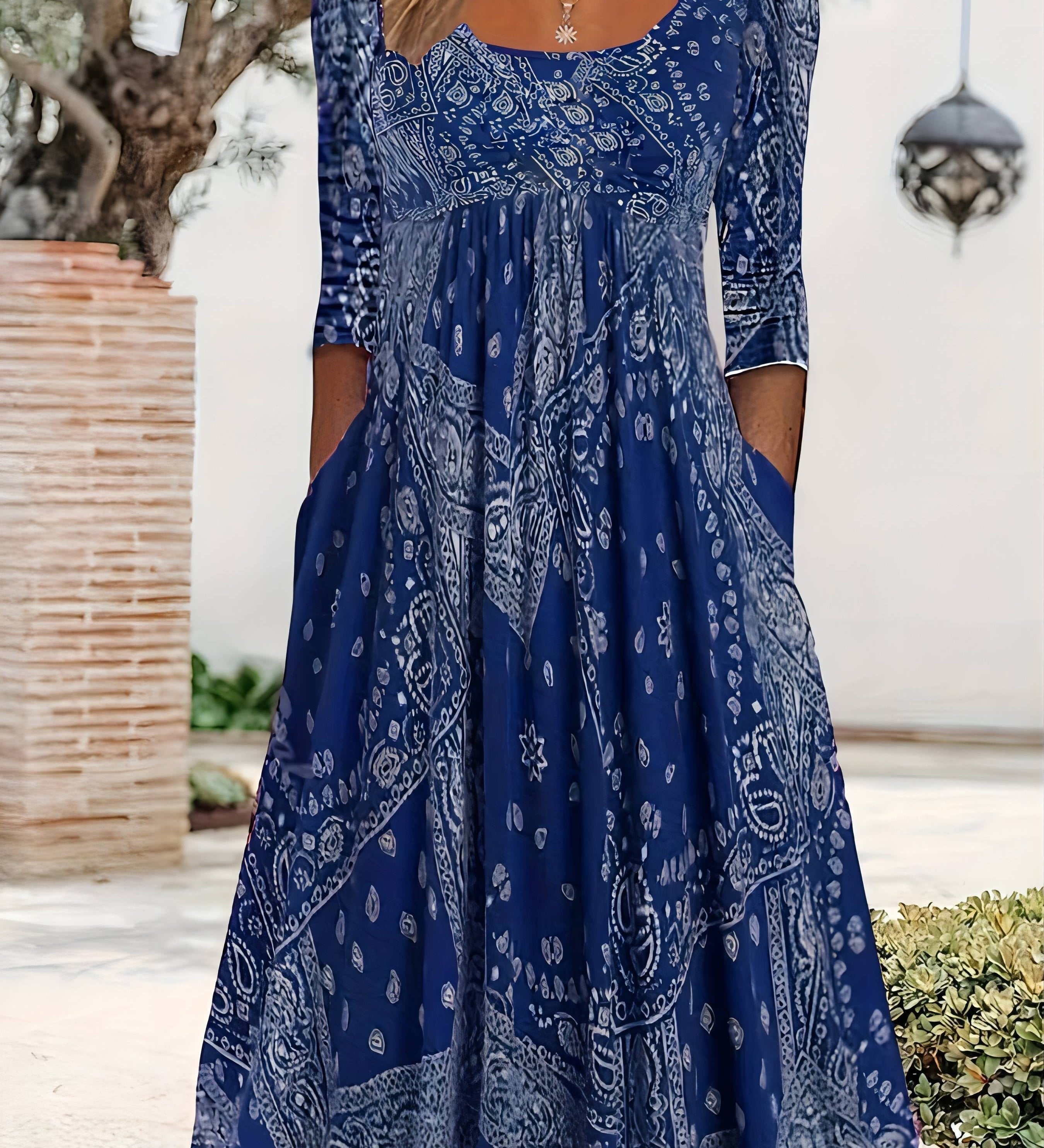 ELOWEN | ABITO MIDI CON MANICHE LUNGHE CASUAL