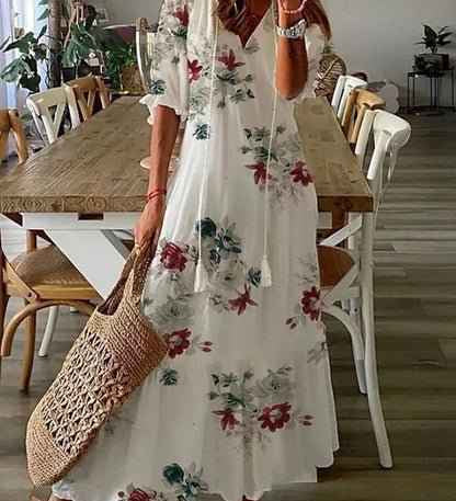 LUNA | ABITO MIDI STILE BOHO SENZA SFORZO